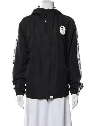 Pre-owned A Bathing Ape Graphic Print Crew Neck Hoodie In Black