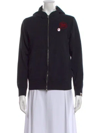 Pre-owned A Bathing Ape Graphic Print Crew Neck Sweater In Black