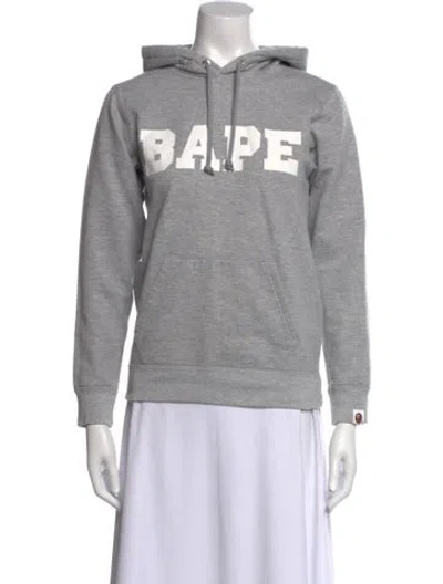 Pre-owned A Bathing Ape Graphic Print Crew Neck Sweatshirt In Gray