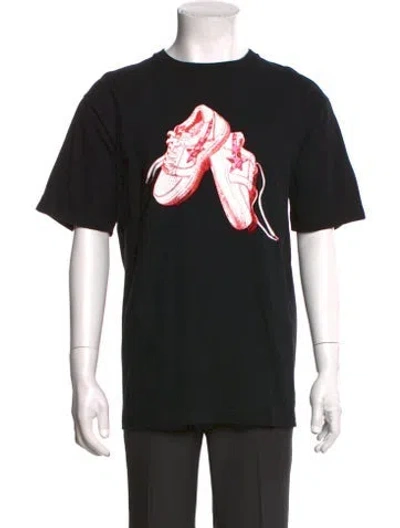Pre-owned A Bathing Ape Graphic Print Crew Neck T-shirt In Black