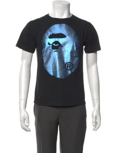 Pre-owned A Bathing Ape Graphic Print Crew Neck T-shirt In Black