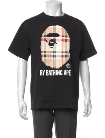 Pre-owned A Bathing Ape Graphic Print Crew Neck T-shirt In Black