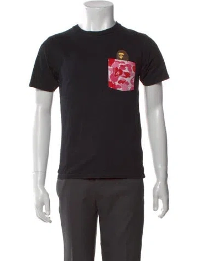 Pre-owned A Bathing Ape Graphic Print Crew Neck T-shirt In Black