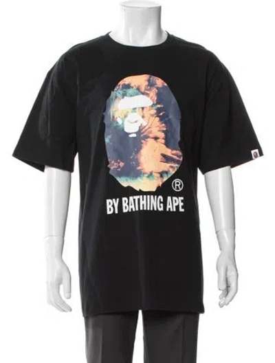 Pre-owned A Bathing Ape Graphic Print Crew Neck T-shirt In Black