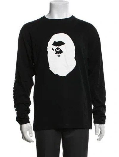 Pre-owned A Bathing Ape Graphic Print Crew Neck T-shirt In Black