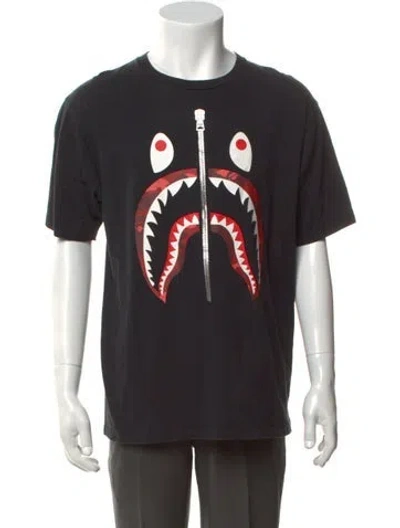 Pre-owned A Bathing Ape Graphic Print Crew Neck T-shirt In Black