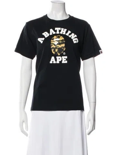 Pre-owned A Bathing Ape Graphic Print Crew Neck T-shirt In Blue