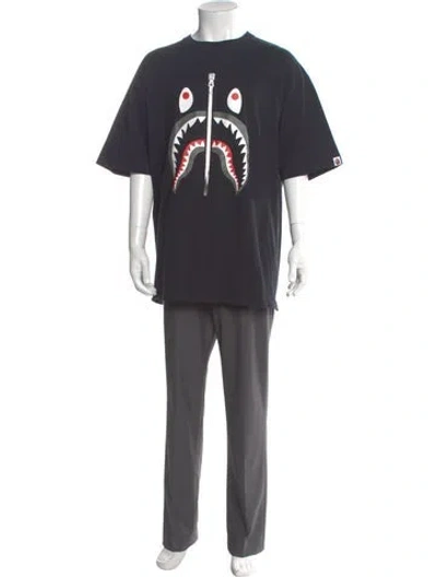 Pre-owned A Bathing Ape Graphic Print Crew Neck T-shirt W/ Tags In Gray