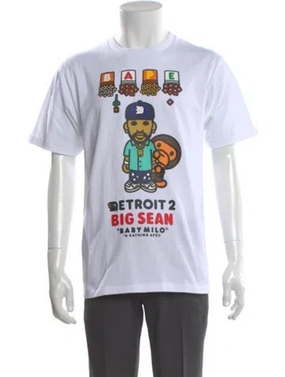 Pre-owned A Bathing Ape Graphic Print Crew Neck T-shirt W/ Tags In White