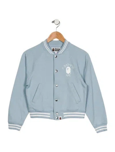 Pre-owned A Bathing Ape Graphic Print Jacket In Blue