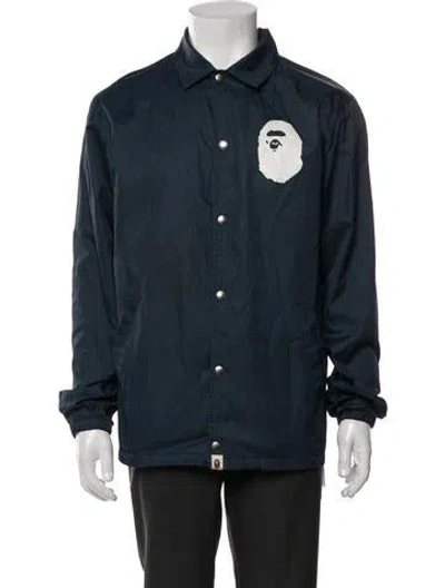 Pre-owned A Bathing Ape Graphic Print Jacket In Blue