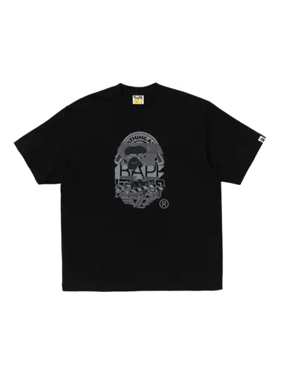 A Bathing Ape Graphic-print Short-sleeve T-shirt In Black