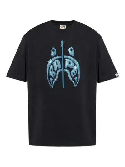 A Bathing Ape Graphic-print T-shirt In Black