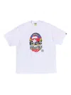 A Bathing Ape Mens Overprinted Multi Ape Head Cotton-jersey T-shirt White Multi Camo