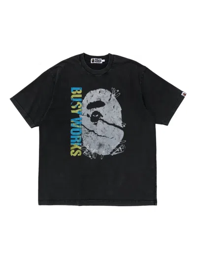 A Bathing Ape Graphic-print T-shirt In Black