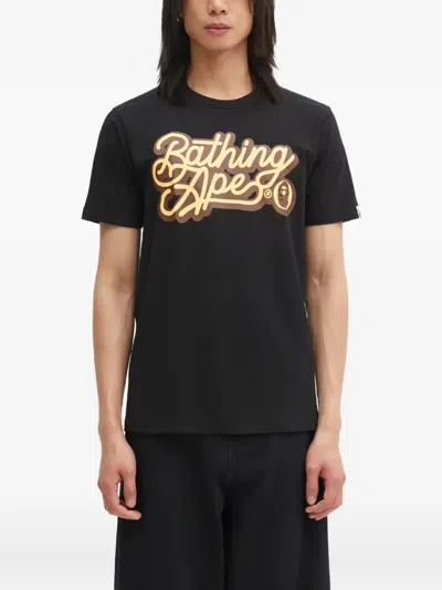 A Bathing Ape Graphic-print T-shirt In Black