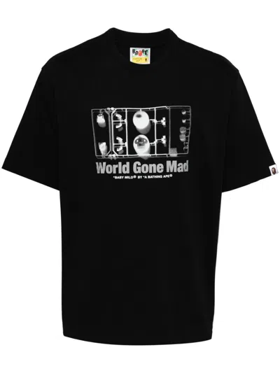 A Bathing Ape Graphic-print T-shirt In Black