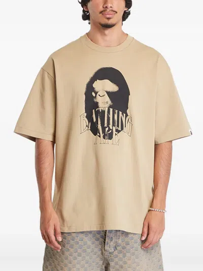 A Bathing Ape Graphic-print T-shirt In Neutral