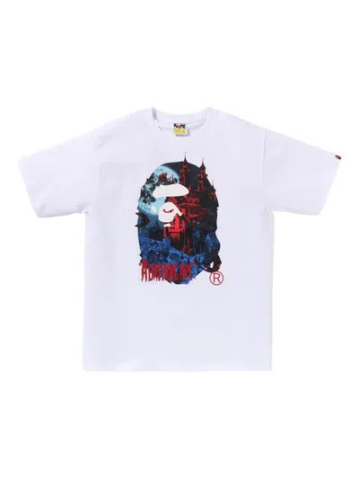 A Bathing Ape Graphic Print T-shirt In White