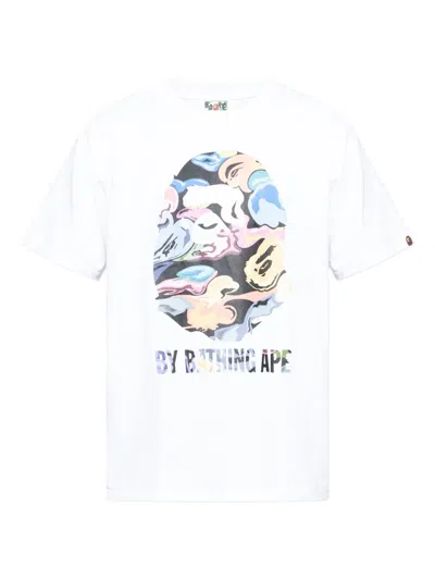 A Bathing Ape Graphic-print T-shirt In White