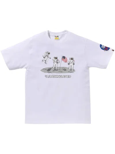 A Bathing Ape Graphic-print T-shirt In White