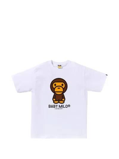 A Bathing Ape Graphic Print T-shirt In White