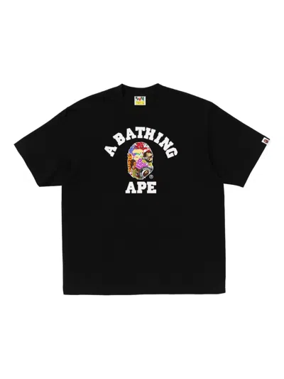 A Bathing Ape Graphic-printed T-shirt In Black