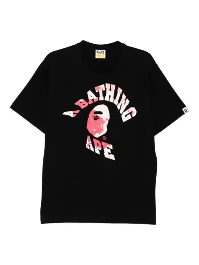 A Bathing Ape Graphic-printed T-shirt In Black