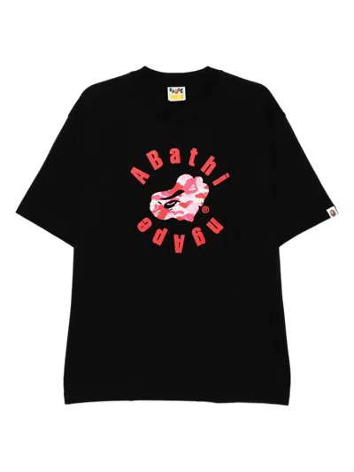 A Bathing Ape Graphic-printed T-shirt In Black