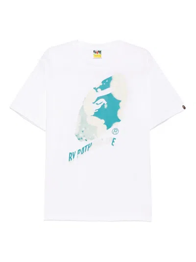A Bathing Ape Graphic-printed T-shirt In White