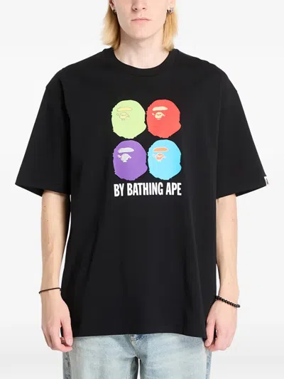 A Bathing Ape Graphic Relaxed Fit T-shirt In Black