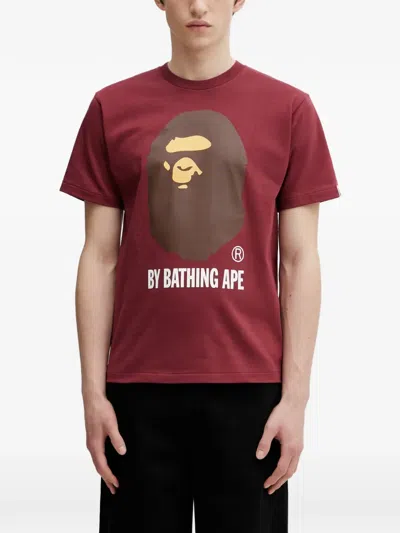 A Bathing Ape Graphic T-shirt In Brown