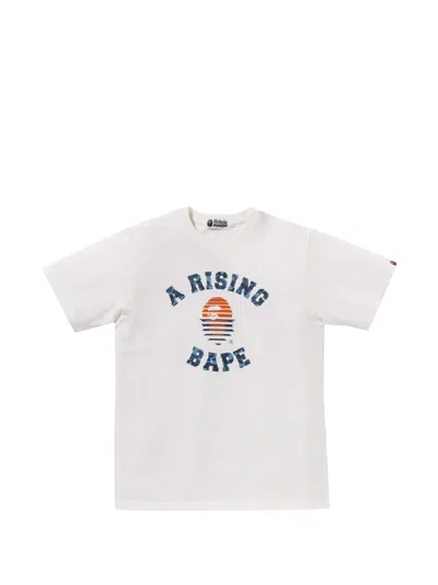 A Bathing Ape Graphic-print Cotton T-shirt In Neutral