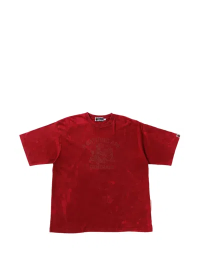 A Bathing Ape Graphic-print Tie-dye T-shirt In Red