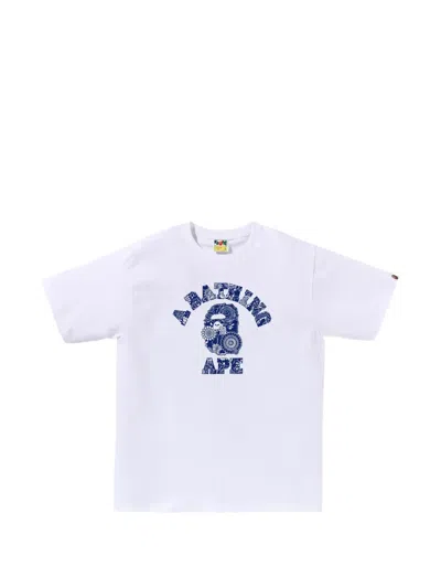 A Bathing Ape Graphic-print T-shirt In White