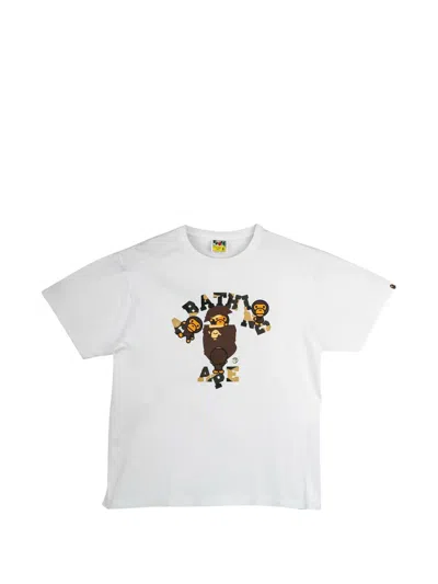 A Bathing Ape Graphic-print T-shirt In White
