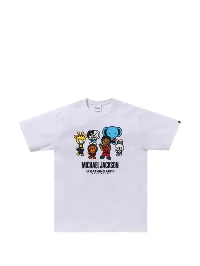 A Bathing Ape Graphic-print T-shirt In White