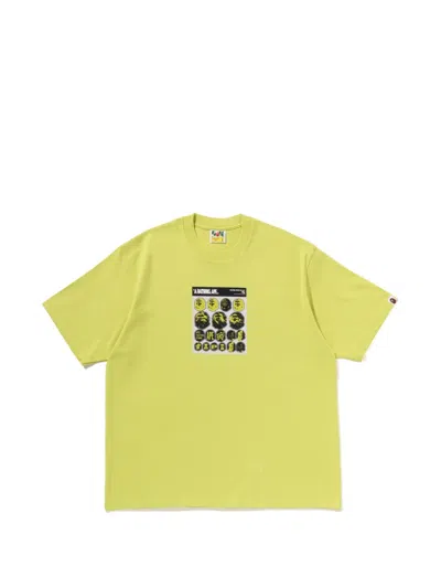 A Bathing Ape Graphic-print T-shirt In Yellow