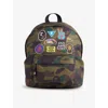 Shop A Bathing Ape Green Patch-embroidered Camo-print Woven Daypack
