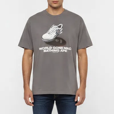 Pre-owned A Bathing Ape Grey Bape Sneaker Graphic Jersey T-shirt Xl