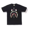 A Bathing Ape Half Zip Shark Face Tee 'black'