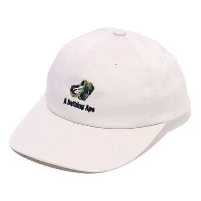 A Bathing Ape Head Cap 'ivory' In White
