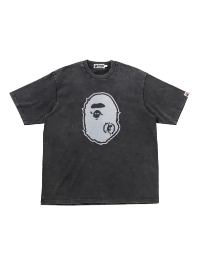 A Bathing Ape Head Cotton T-shirt In Black