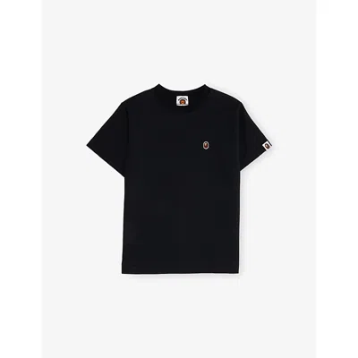 A Bathing Ape Kids' Head One Point Embroidered Cotton T-shirt 10-