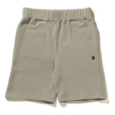 A Bathing Ape Head One Point Sweat Shorts 'beige' In Transparent