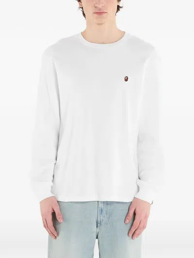 A Bathing Ape Head Point Thermal T-shirt In White