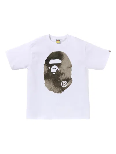 A Bathing Ape Head T-shirt In White