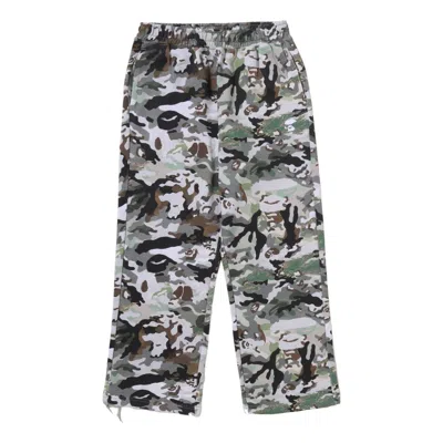 A Bathing Ape Hybrid Camo Ape Face Logo Relaxed Fit Sweatpants 'green' In Multi