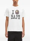A Bathing Ape I Love Bape T-shirt In White