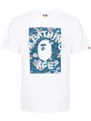 A Bathing Ape Japanese Tattoo Camo On College Tee In White